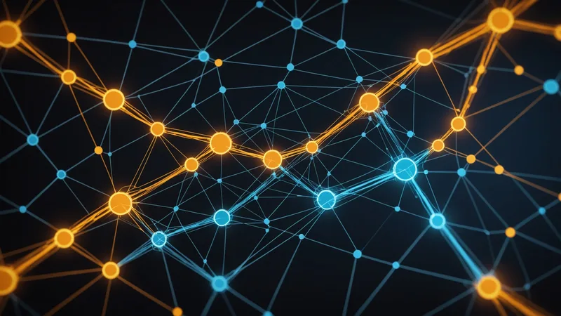 Abstract visualization of software systems integration with API connection nodes